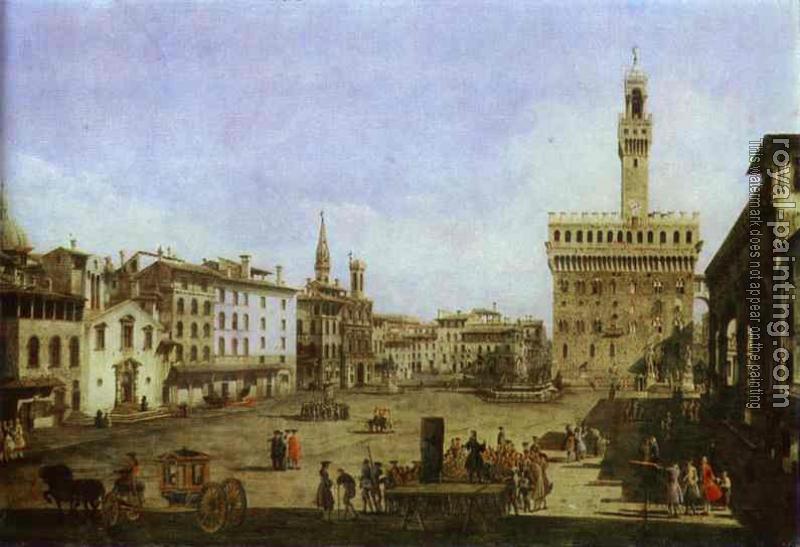 Bernardo Bellotto : Signoria Square in Florence